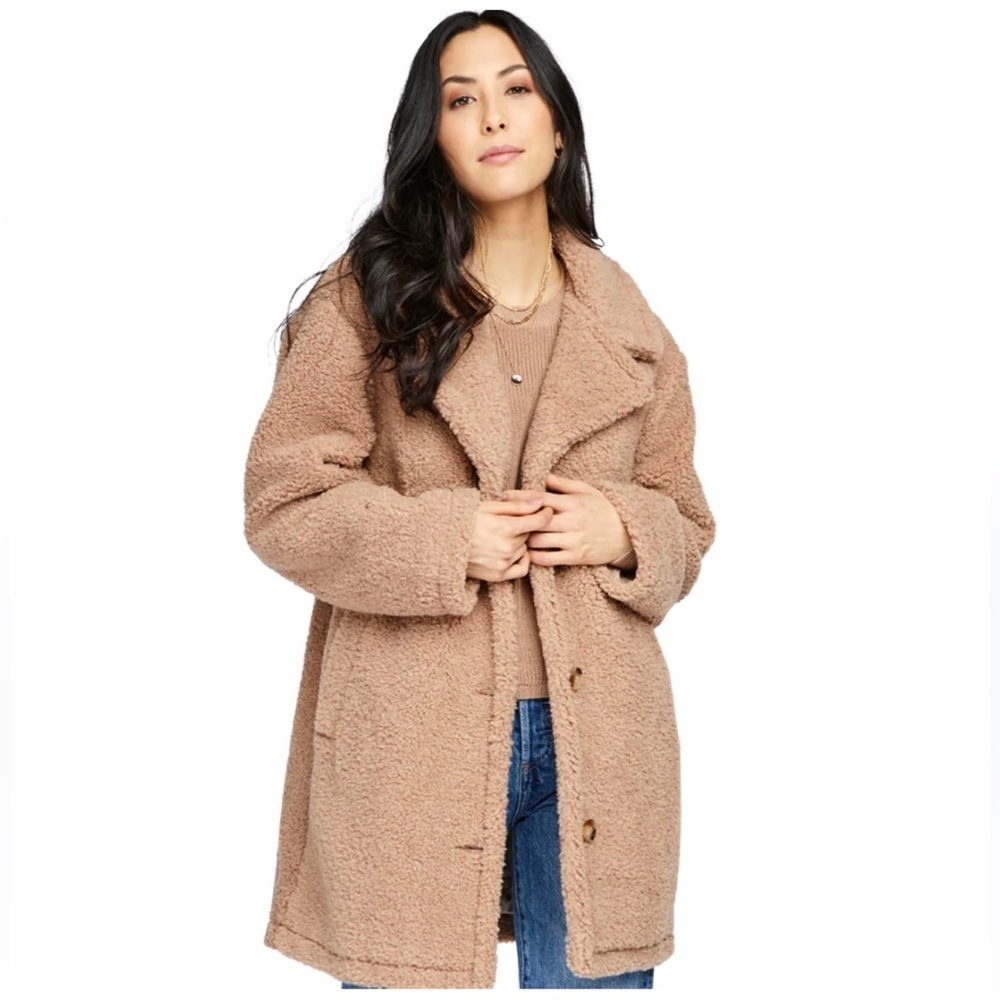 NWT GENTLE FAWN Oversized Tan Teddy Coat